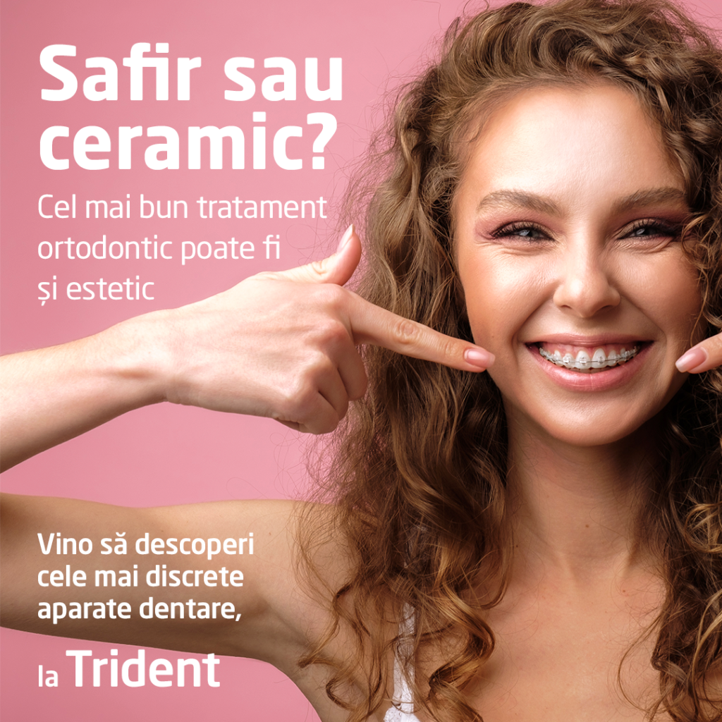 aparat dentar safir sau ceramic, infografic | Clinicile Trident